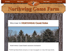 Tablet Screenshot of northwinggamefarm.com
